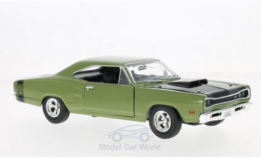 Modelauto Dodge Coronet Super Bee olijfgroen/zwart 1969 1/24 Motormax