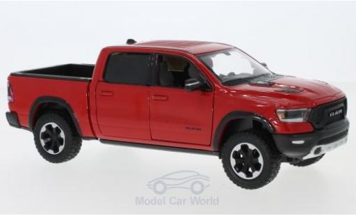 Modelauto Dodge RAM pickup 1500 Crew Cab Rebel rood 2019 1/24 Motormax