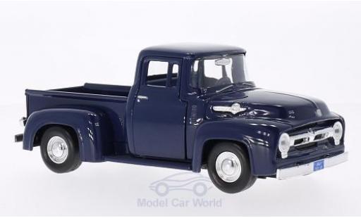 Modelauto Ford F-100 Pickup 00 Pick Up blauw 1956 1/24 Motormax