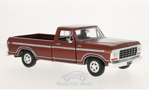 Modelauto Ford F-150 Pickup 50 Custom metallic rood 1979 1/24 Motormax