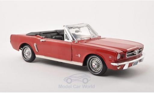 Modelauto Ford Mustang Convertible Cabriolet rood 1964 1/18 Motormax