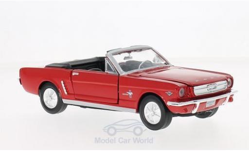 Modelauto Ford Mustang Convertible Cabriolet rood 1964 zonder Vitrine 1/24 Motormax