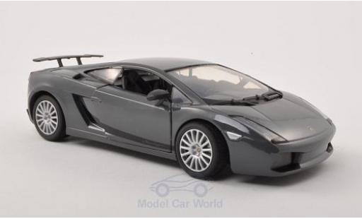 Modelauto Lamborghini Gallardo Superleggera metallic zwart/zwart 1/24 Motormax