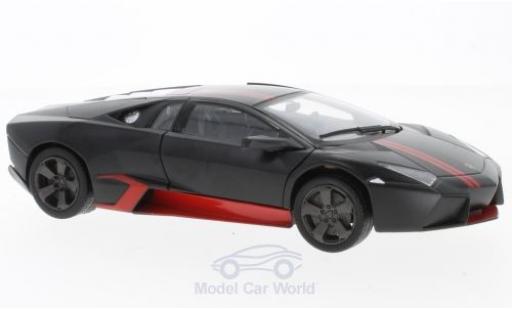 Modelauto Lamborghini Reventon Coupe mat-zwart/rood 1/24 Motormax