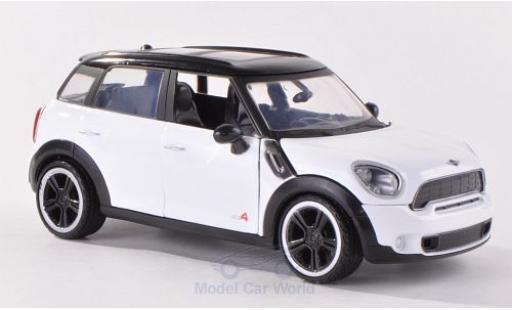 Modelauto Mini Cooper S Countryman wit/zwart 1/24 Motormax