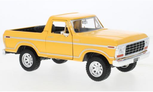 Modelauto Ford Bronco Custom geel 1978 1/24 Motormax