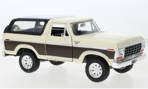 Modelauto Ford Bronco XLT Ranger beige/brun 1978 1/24 Motormax