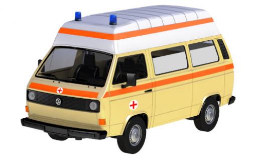 Modelauto Volkswagen T3 Base Hochdak Ambulance 1/24 Motormax