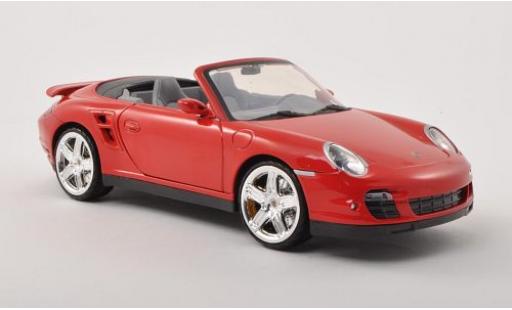 Modelauto Porsche 911 Turbo Cabriolet rood 1/18 Motormax