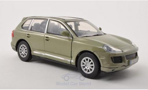 Modelauto Porsche Cayenne S (9PA) metallic olijfgroen 2008 1/24 Motormax