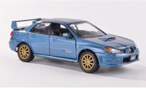 Modelauto Subaru Impreza STI WRX metallic blauw 1/24 Motormax