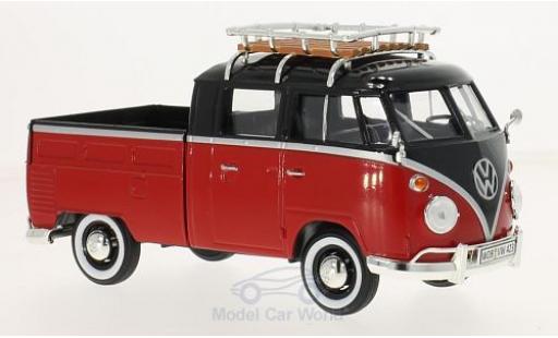 Modelauto Volkswagen T1 A Pick Up met dakgep&Atilde;&curren;cktr&Atilde;&curren;ger 1/24 Motormax