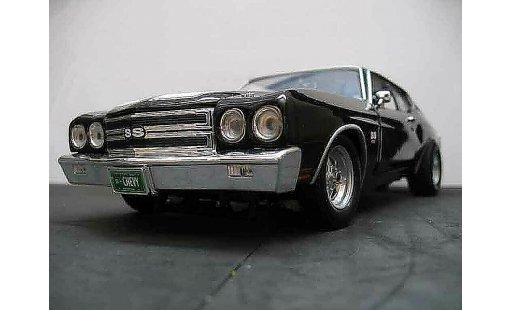 Chevrolet Chevelle tuning 1/18 Ertl 1970 ss zwart jantes drag modelauto