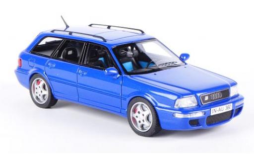 Modelauto Audi RS2 avant metallic blauw 1/43 Neo