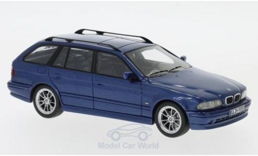 Modelauto Bmw 520 touring (E39) metallic blauw 2002 1/43 Neo