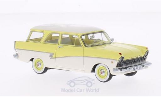 Modelauto Ford 17M 17M P2 () Turnier geel/wit 1957 1/43 Neo