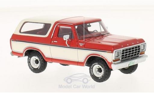 Modelauto Ford Bronco Wagon rood/wit 1978 1/43 Neo