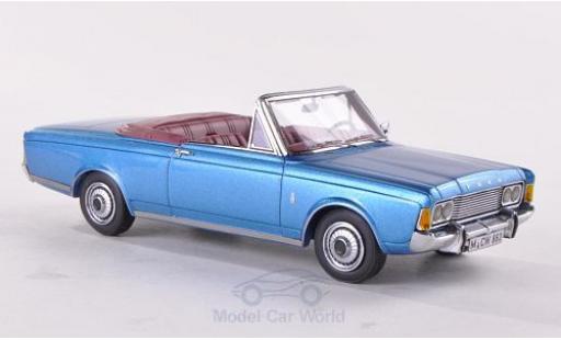 Modelauto Ford Taunus 17M P7 (P7b) 26M Cabriolet Deutsch metallic blauw 1/43 Neo