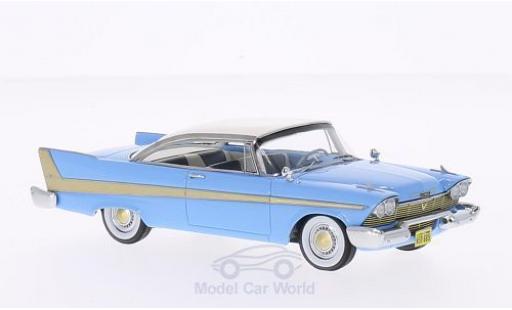 Modelauto Plymouth Fury Hardtop blauw/wit 1958 1/43 Neo
