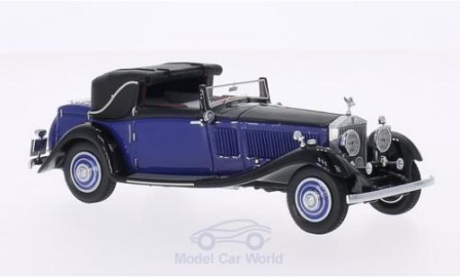 Modelauto Rolls Royce Phantom Continental II DHC Gurney Nutting blauw/zwart RHD 1/43 Neo