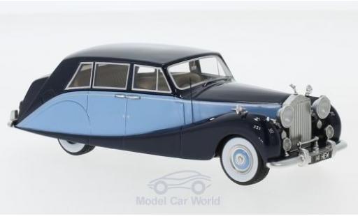 Modelauto Rolls Royce Silver Wraith Hooper Empress Line blauw/blauw RHD 1956 1/43 Neo