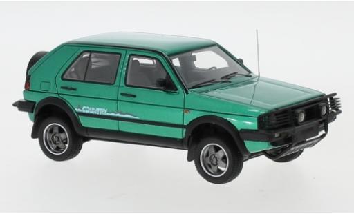 Modelauto Volkswagen Golf Country II metallic groen 1990 1/43 Neo