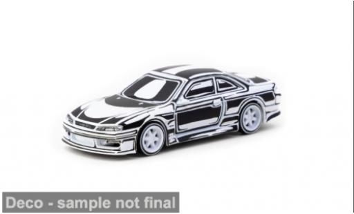 Modelauto Nissan Silvia S14 () Vertex grijs 1/64 Tarmac Works