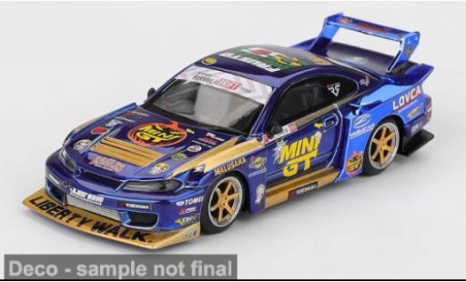 Modelauto Nissan Silvia S15 LB-Super Silhouette Formula Drift 2025 Team Liberty Walk #555 1/64 Mini GT