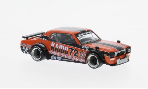 Modelauto Nissan Skyline 2000 GT-R (KPGC10) oranje/Dekor 1/64 Mini GT