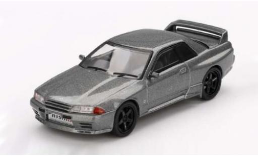 Modelauto Nissan Skyline R32 GT-R (Nismo BNR32 CRS Version) grijs 1/64 Mini GT