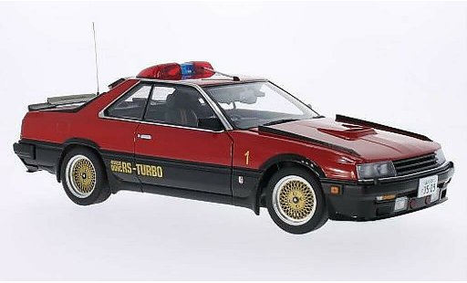 Nissan Skyline RS-Turbo 1/18 Autoart (DR30) Seibu-Keisatsu Machine -1 rood/zwart RHD modelauto