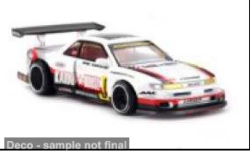 Modelauto Nissan Silvia S13 -R Circuit Spec V1 wit/Dekor 1991 1/64 Mini GT