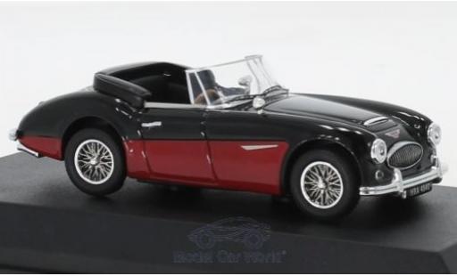 Modelauto Austin Healey 3000 roadster MK3 zwart/rood RHD 1964 1/43 Norev