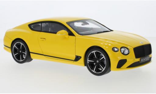 Modelauto Bentley Continental GT geel 2018 1/18 Norev