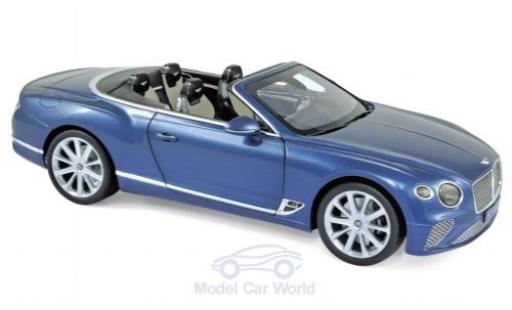 Modelauto Bentley Continental GTC metallic blauw 2019 1/18 Norev