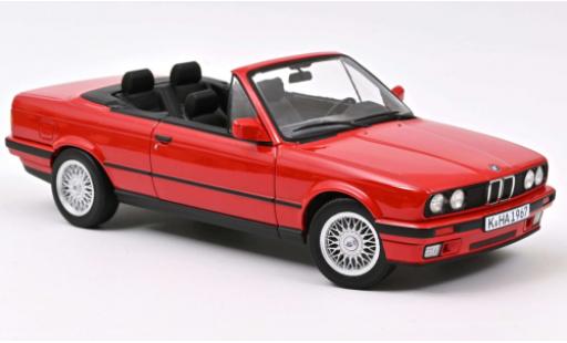 Modelauto Bmw 318 cabriolet i (E30) rood 1991 1/18 Norev