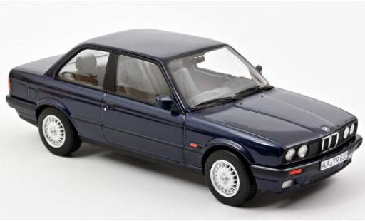 Modelauto Bmw 325 coupe i (E30) metallic blauw 1988 1/18 Norev