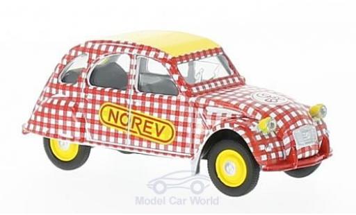 Modelauto Citroen 2CV Berline 6 Special rood/wit Cycliste (F) 1980 1/64 Norev