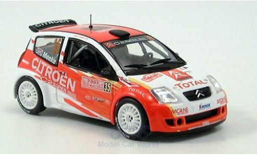 Modelauto Citroen C2 S1600 Super 1600 No.35 Rally Monte-Carlo 2005 K.Meeke/C.Patterson 1/43 Norev