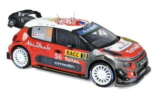 Modelauto Citroen C3 WRC No.10 Total Rally WM Rally Catalunya 2018 S.Loeb/D.Elena 1/18 Norev