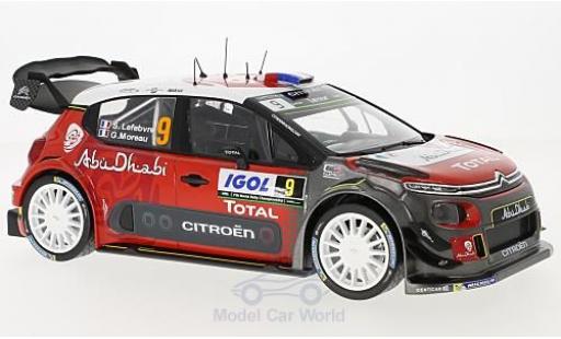Modelauto Citroen C3 WRC No.9 Rally WM Tour de Corse 2017 S.Lefebvre/G.Moreau 1/18 Norev