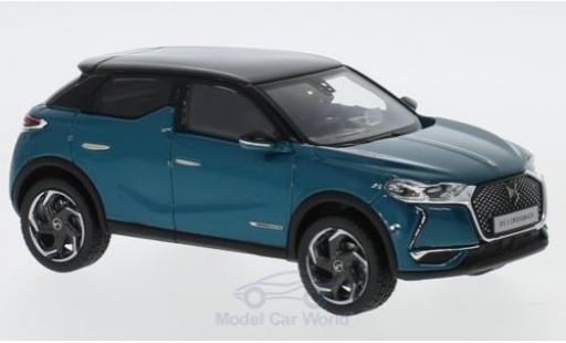Modelauto DS Automobiles DS3 19 Citroen DS 3 Crossback metallic turquoise/zwart 2019 1/43 Norev