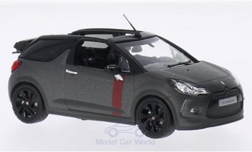 Modelauto DS Automobiles DS3 Cabriolet Citroen Cabrio Racing mat-grijs 2014 1/43 Norev