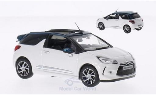 Modelauto DS Automobiles DS3 Cabriolet Citroen Cabrio wit/metallic groen 2015 dakteile liegen ein 1/43 Norev