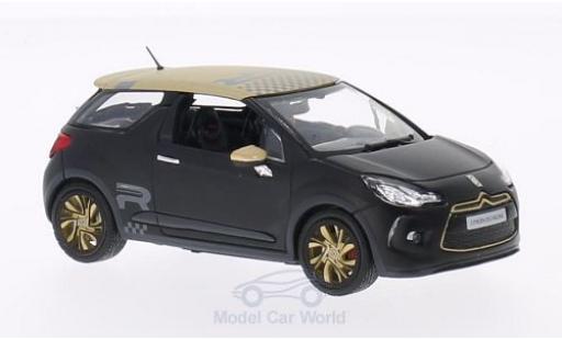 Modelauto DS Automobiles DS3 Racing Citroen mat-zwart/mat-gold 2013 1/43 Norev