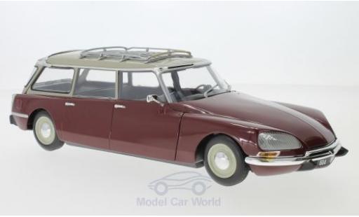 Modelauto Citroen DS 21 C Stationwagen rood/beige 1970 1/18 Norev