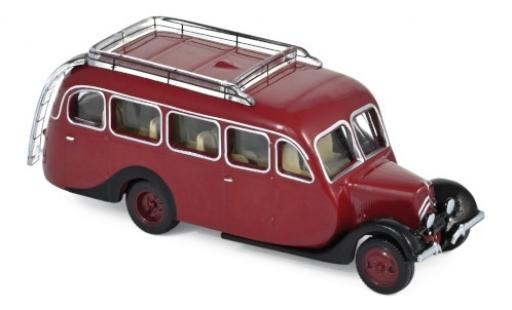 Modelauto Citroen U23 Bus Autocar rood/zwart 1947 1/87 Norev