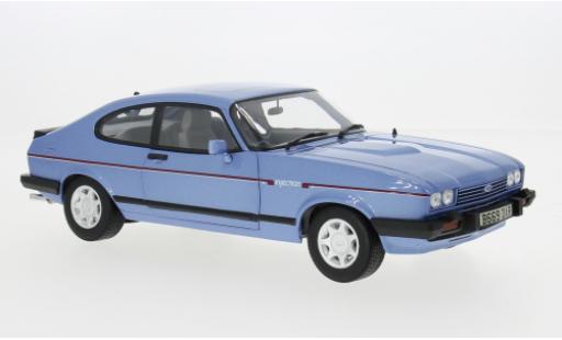Modelauto Ford Capri 2.8i MK III 2.8 Injection metallic blauw 1984 1/18 Norev
