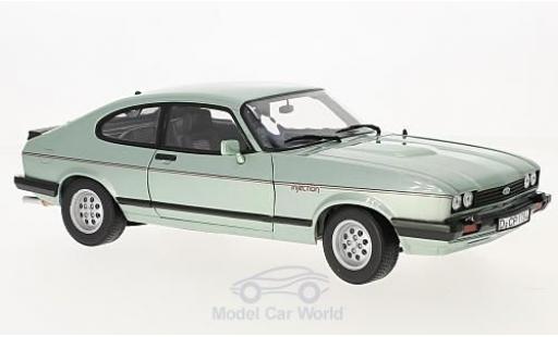 Modelauto Ford Capri 2.8i MK III 2.8 Injection metallic groen 1982 1/18 Norev