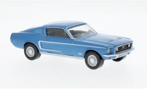 Modelauto Ford Mustang Fastback GT metallic blauw 1968 1/43 Norev
